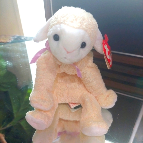 TY Beanie Babies “Fleecie" Retired- Vintage- Lamb Stuffed Animal - Picture 6 of 10